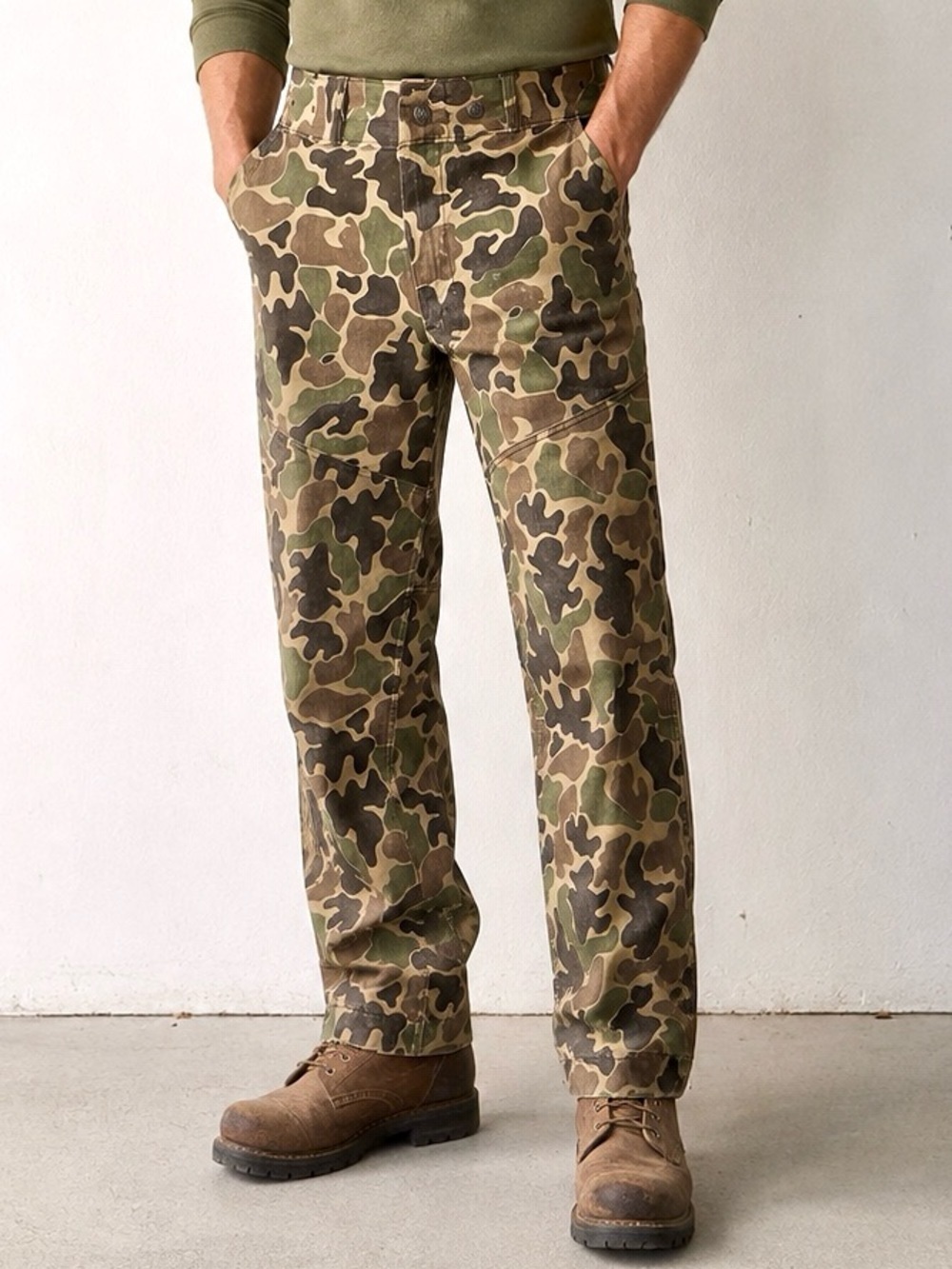 Vintage RedHead Bone-Dry Duck Camo Hunting Pants Made in USA 32” Waist utility